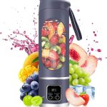 شیکر و اسموتی ساز شارژی HS-860 اورجینال | مخلوط کن 12 تیغه برقی قابل حمل برای اسموتی و پروتئین شیک