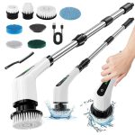 براش شستشو برقی شارژی 25 وات JY-6010 اورجینال | 9 سری کاربردی برای سینک، حمام، ماشین و سطوح مختلف